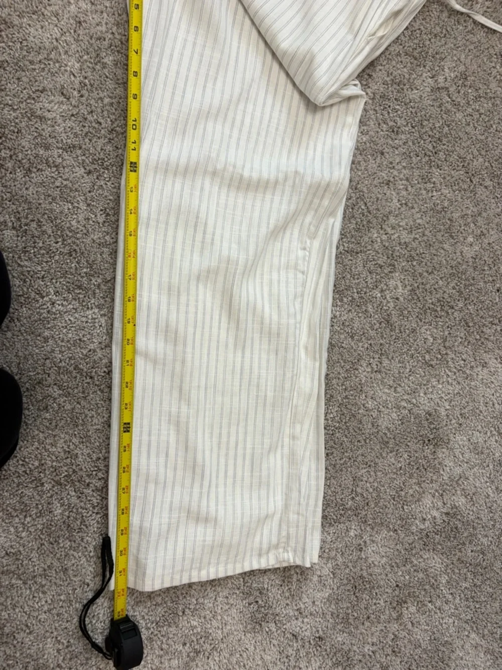 Cream Stripe Linen Pants NWOT